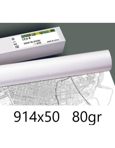 PAPEL PLOTTER 914X50 80 GR. GRAFOPLAS 66640300/ FABRISA 16095