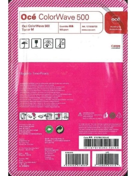 OCE Toner Magenta 500 Gramo para OCE ColorWave 500