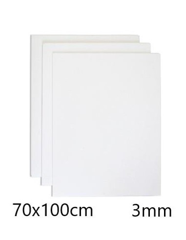 CARTON PLUMA 70 X 100 CM ESPESOR 3MM BLANCO ARTEXO 1010004