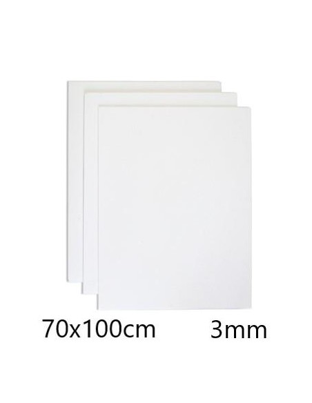 CARTON PLUMA 70 X 100 CM ESPESOR 3MM BLANCO ARTEXO 1010004
