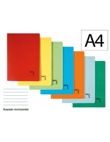 LIBRETA A4 GRAPADA GOFRADA 48H 70GRS RAYADO PACSA 20061 (40)