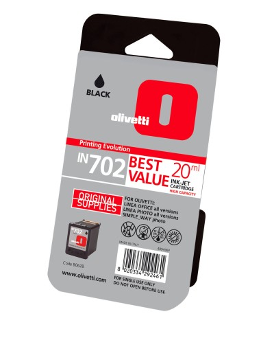 OLIVETTI 702 Linea Office/Office Wifi/Photo/Simple Way Photo, tinta Negro alta capacidad