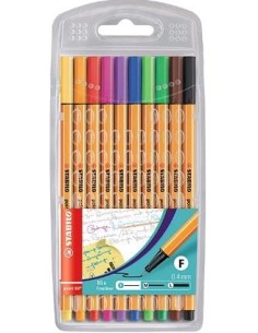 ESTUCHE STABILO POINT 88 10 COLORES 8810