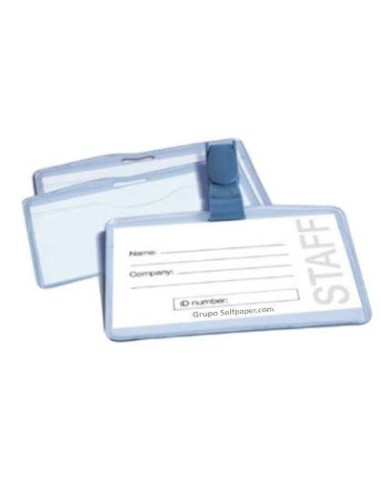 TARJETA IDENTIFICACION CON PINZA DE  PLASTICO 90 X 56 mm. APLI 11740 (25)