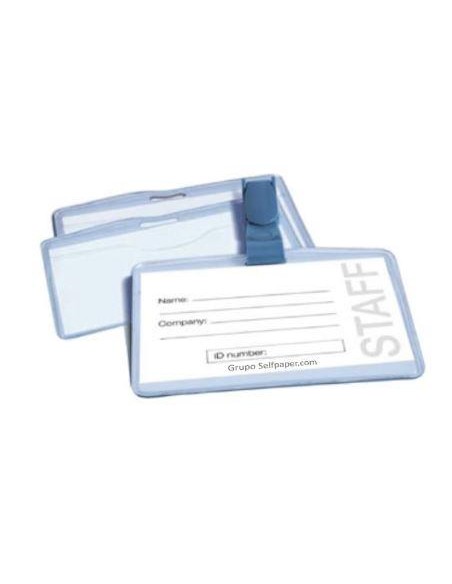 TARJETA IDENTIFICACION CON PINZA DE  PLASTICO 90 X 56 mm. APLI 11740 (25)