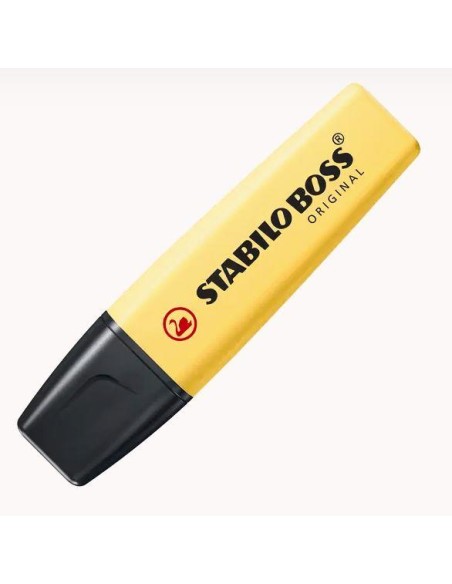 ROTULADOR FLUORESCENTE STABILO BOSS PASTEL AMARILLO CREMOSO 70/144 (10)