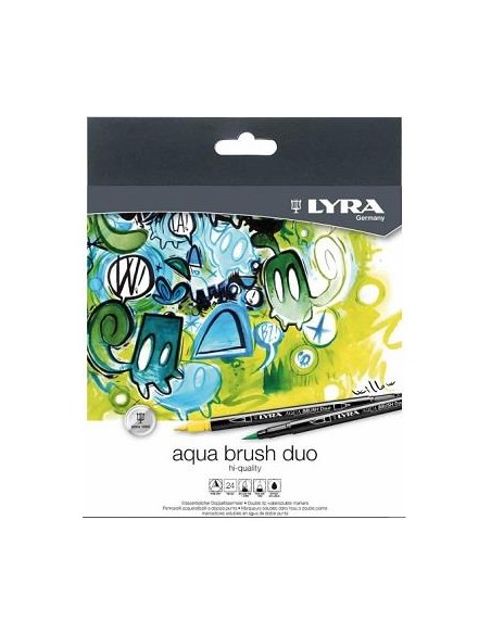 ROTULADORES PINCEL LYRA AQUA BRUSH DUO C/24 COLORES FILA L6521240