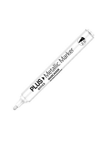 ROTULADOR BLANCO GRUESO 2MM PLUS MARKER MAKRO 081427 (12)