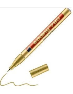 ROTULADOR EDDING DE TINTA OPACA EFECTO LACADO PERMANENTE ORO PUNTA FINA WENDEL 780-053