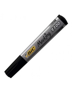 ROTULADOR PERMANENTE  MARKER ECO 2300 PUNTA BISELADA NEGRO BIC 8209263