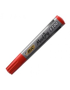 ROTULADOR PERMANENT  MARKER ECO 2300  PUNTA BISELADA ROJO BIC  8209243