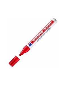 ROTULADOR EDDING ROJO BISELADO 3300-002 (10)