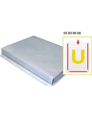 FUNDAS FUELLE EN U MULTITALADRO SOLAPA GRAFOPLAS 05830000 POR UNIDAD