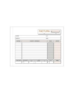 TALONARIO DE  FACTURAS 1/4 APAISADO DUPLICADO  LOAN T-64 MAKRO 029632 (10)