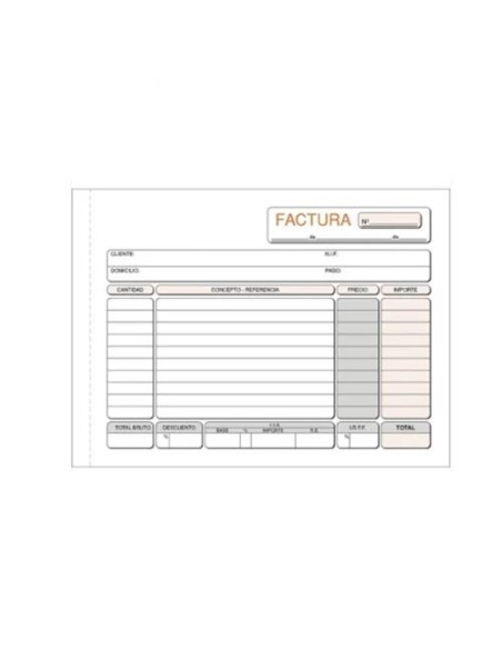 TALONARIO DE  FACTURAS 1/4 APAISADO DUPLICADO  LOAN T-64 MAKRO 029632 (10)