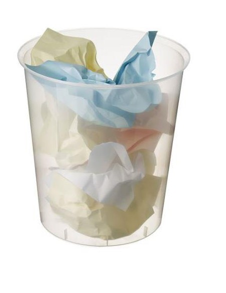 PAPELERA TRANSLUCIDA BLANCA A2000 REF.2001CSTL