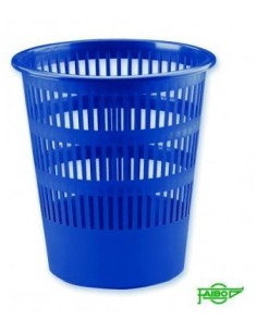 PAPELERA DE REJILLA PEQUEÑA 12 LITROS AZUL FAIBO 307-07