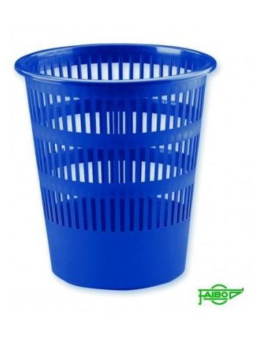 PAPELERA DE REJILLA PEQUEÑA 12 LITROS AZUL FAIBO 307-07
