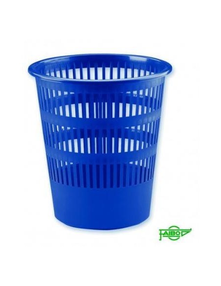 PAPELERA DE REJILLA PEQUEÑA 12 LITROS AZUL FAIBO 307-07