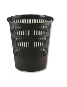 PAPELERA DE REJILLA PEQUEÑA 12 LITROS NEGRA FAIBO 307-02
