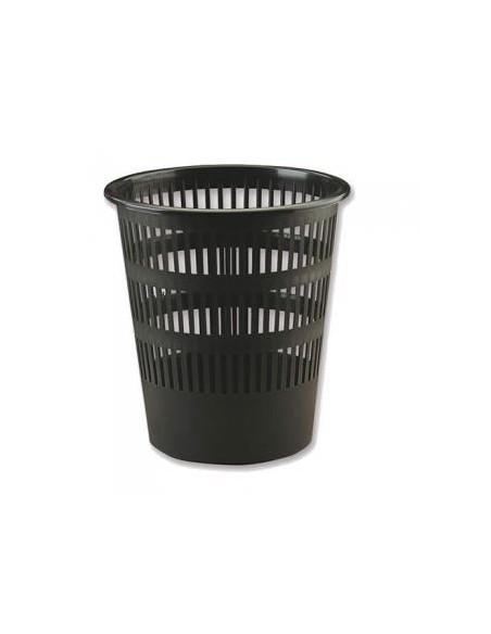 PAPELERA DE REJILLA PEQUEÑA 12 LITROS NEGRA FAIBO 307-02