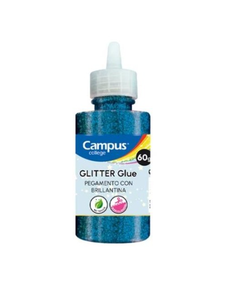 PEGAMENTO GLITTER CON BRILLANTINA AZUL 60GR MAKROPAPER 862125