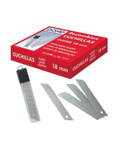 RECAMBIO CUTTER  ESTUCHE DE 12 CUCHILLAS 18 MM ARTES REF.L-18 COD.3536 (12)