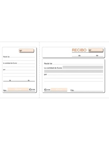 TALONARIO DE RECIBOS 1/3 APAISADO C/MATRIZ DOHE 50016 / LOAN T-16 / MAKRO 001375 (5)