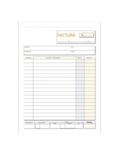 TALONARIO DE  FACTURAS 1/4 NATURAL  DOHE  REF 50006 LOAN T-6 MAKRO 001389(5)