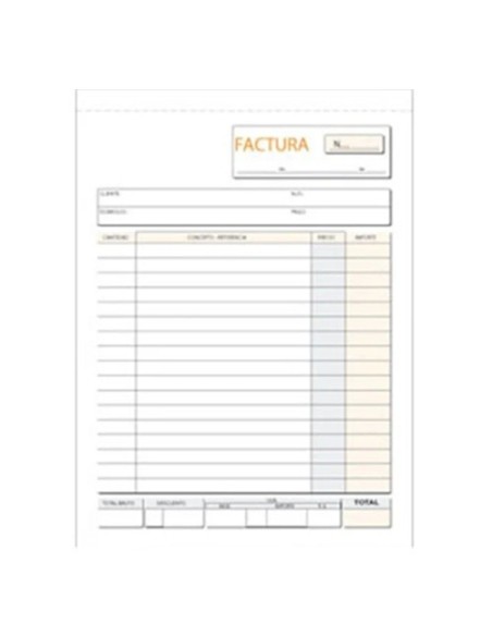 TALONARIO DE  FACTURAS 1/4 NATURAL  DOHE  REF 50006 LOAN T-6 MAKRO 001389(5)
