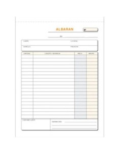 TALONARIO DE ALBARANES 1/4 NATURAL TRIPLICADO DOHE 50122T / LOAN T-122 / MAKRO 001405(5)