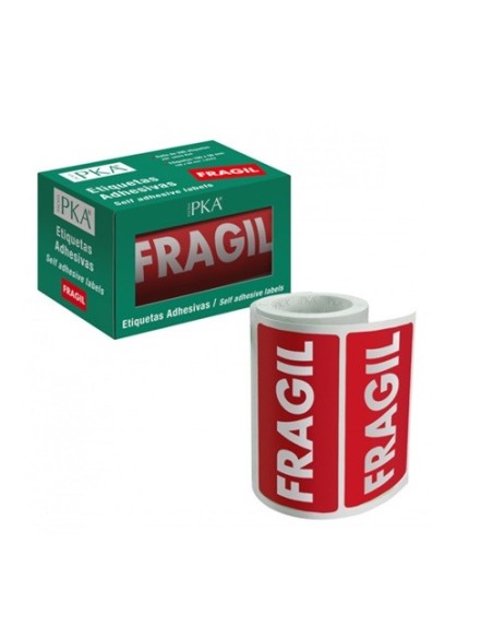 CAJA DE 200 ETIQUETAS EN ROLLO FRAGIL  DOHE 16411