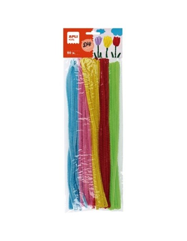 LIMPIAPIPAS CHENILLE CLARO SURTIDO 50 U  APLI 13270