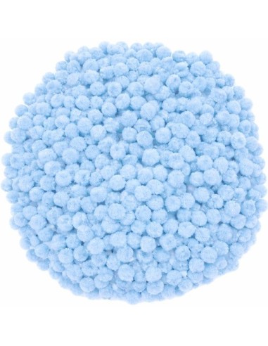 POMPONES AZUL PASTEL 200 PIEZAS 10mm I-MONDI POM10-065