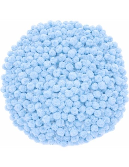 POMPONES AZUL PASTEL 200 PIEZAS 10mm I-MONDI POM10-065