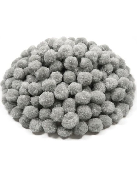 POMPONES GRIS CLARO 50 PIEZAS 25mm I-MONDI POM25-084
