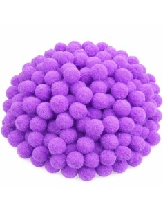 POMPONES VIOLETAS 30pzs. 25mm IBERTABAC 11520014