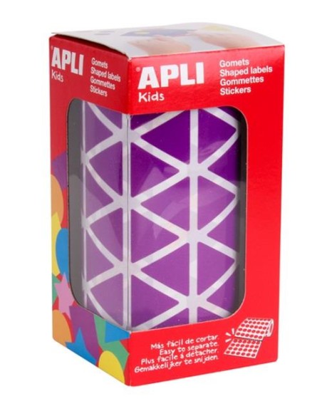 GOMETS EN ROLLO 20MM TRIANGULOS LILA APLI 11495