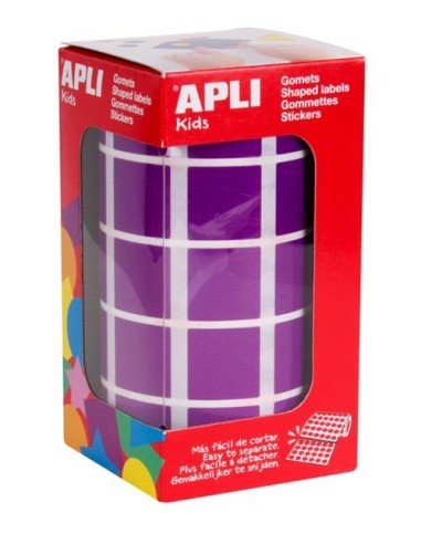 GOMETS EN ROLLO CUADRADOS 20MM LILAS APLI 11500