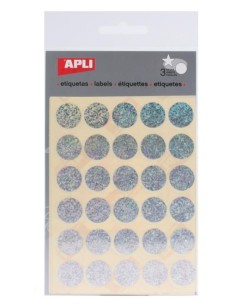 BOLSA GOMETS  CIRCULOS REDONDOS  HOLOGRAFICOS METALIZADOS APLI 11810