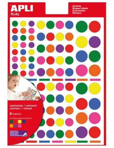 GOMETS MULTICOLOR VARIADOS  6H APLI 13240