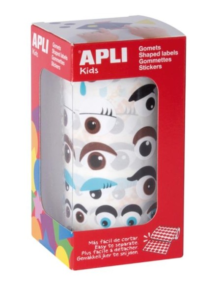 CAJO ROLLO GOMETS OJOS MULTICOLOR APLI 17613