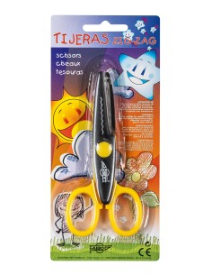 TIJERA ESCOLAR DENTADA AMARILLA FAIBO 764B-5