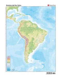 MAPA FISICO DE AMERICA CENTRAL Y DEL SUR (50) 2