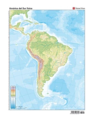MAPA FISICO DE AMERICA CENTRAL Y DEL SUR (50)