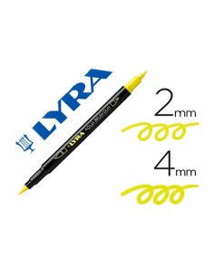 ROTULADOR PINCEL LYRA AQUA BRUS DUO AMARILLO LIMON FILA 6520007 (10) 2