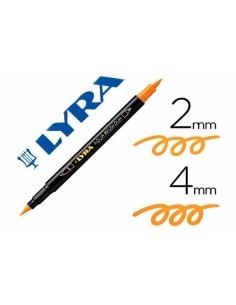 ROTULADOR PINCEL LYRA AQUA BRUS DUO NARANJA CLARO FILA 6520013 (10)