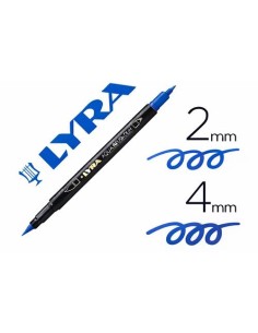 ROTULADOR PINCEL LYRA AQUA BRUS DUO AZUL COBALTO FILA 6520044 (10)