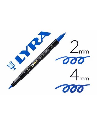 ROTULADOR PINCEL LYRA AQUA BRUS DUO AZUL COBALTO FILA 6520044 (10)