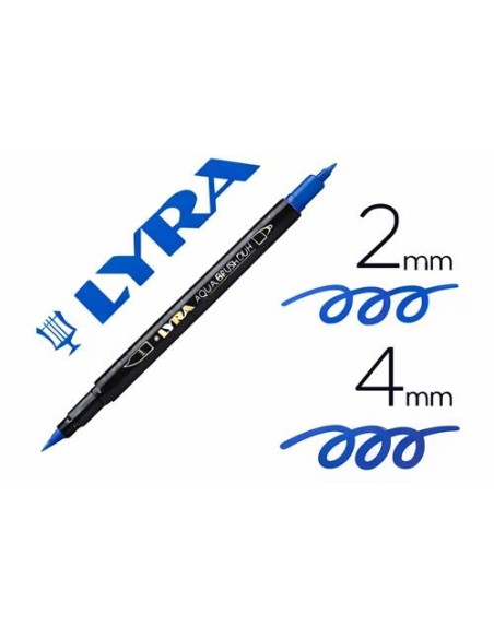 ROTULADOR PINCEL LYRA AQUA BRUS DUO AZUL COBALTO FILA 6520044 (10)